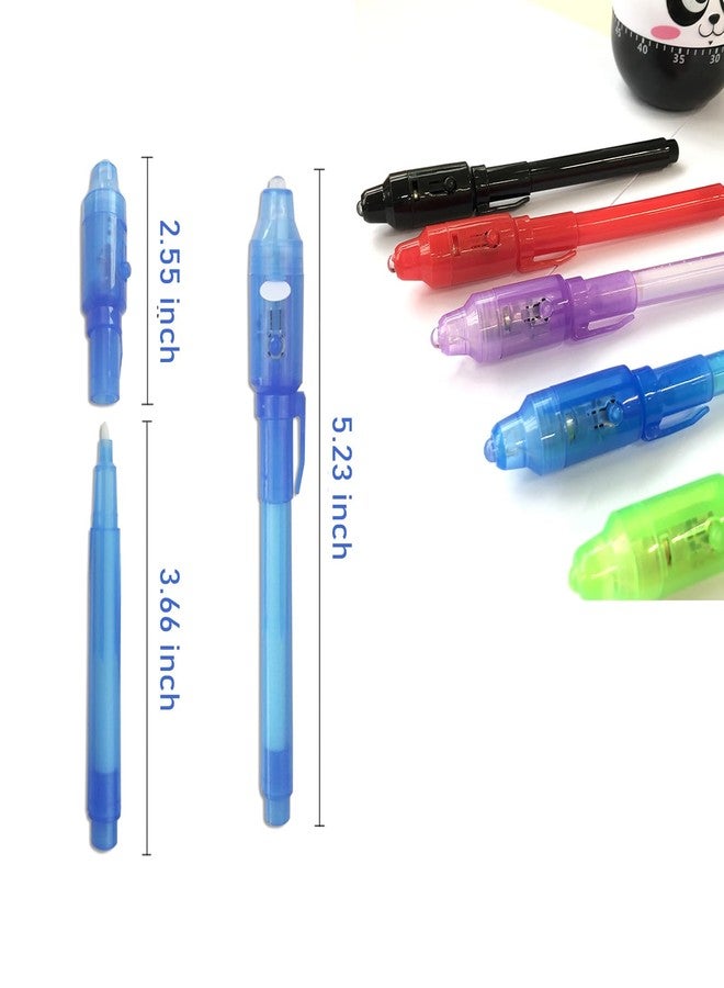 إس سي ستايل أقلام حبر غير مرئي من SCStyle، 28 قلمًا مع قلم تحديد سحري يعمل بالأشعة فوق البنفسجية لكتابة الرسائل السرية والمعلومات، هدايا مثالية لأعياد الميلاد، وعيد الفصح، والهالوين، وعيد الميلاد للطلاب - Image 3